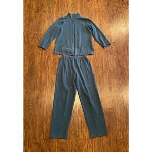 Norm Thompson Comfort Collection Women’s Blue Long Sleeve Sweat Set Size Medium